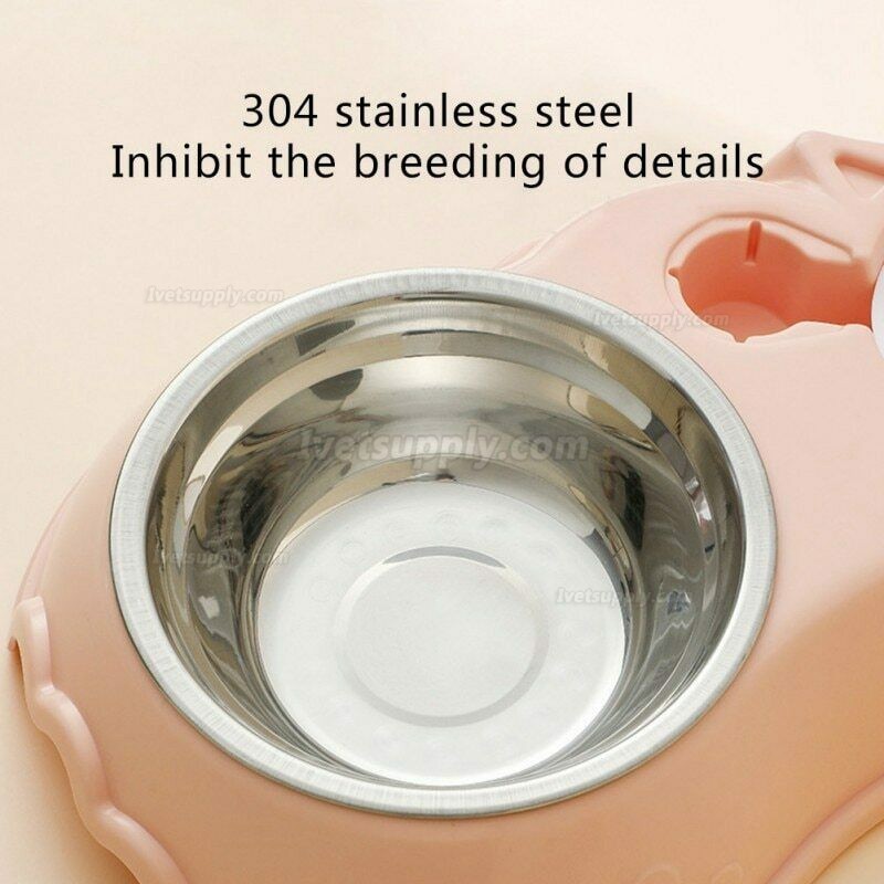 500ML Automatic Pet Bowl Feeder Dog Cat Food Bowl With Water Fountain